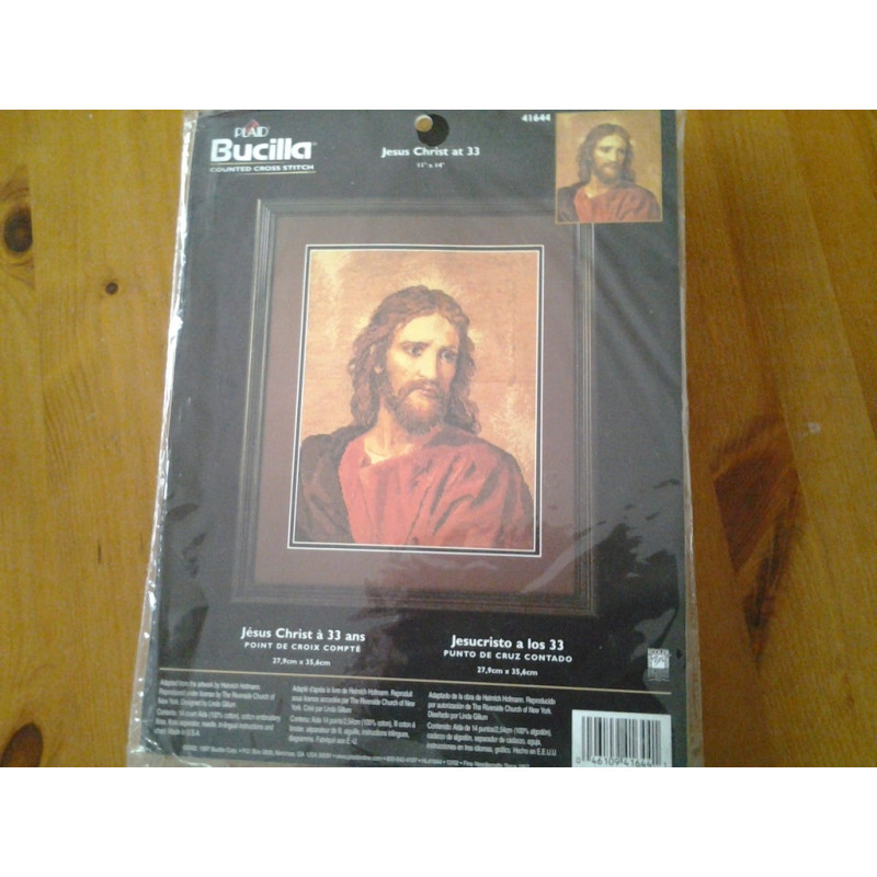 kit Bucilla plaid Jesus Christ at 33